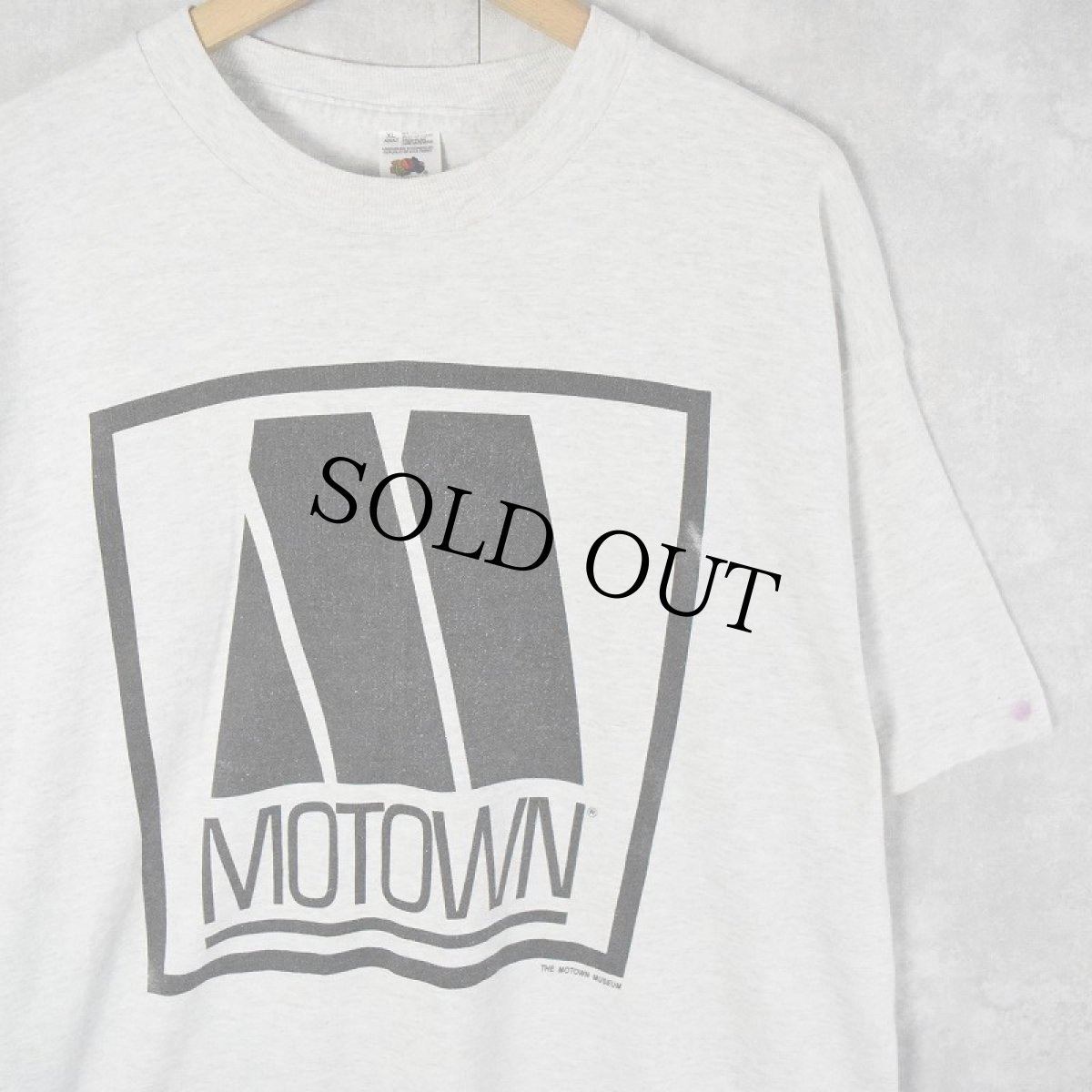 画像1: 90's MOTOWN MUSEUM レコードレーベル ロゴプリントTシャツ XL (1)