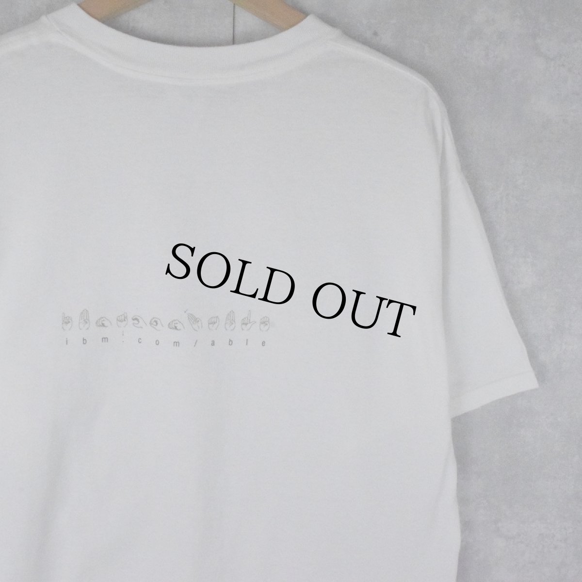 画像2: IBM "ibm.com/able" コンピューター企業Tシャツ L (2)