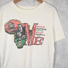 画像1: 80〜90's "MALCOLM, MARTIN, MANDELA and me" プリントTシャツ (1)