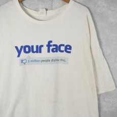 画像1: your face パロディプリントTシャツ 3XL (1)