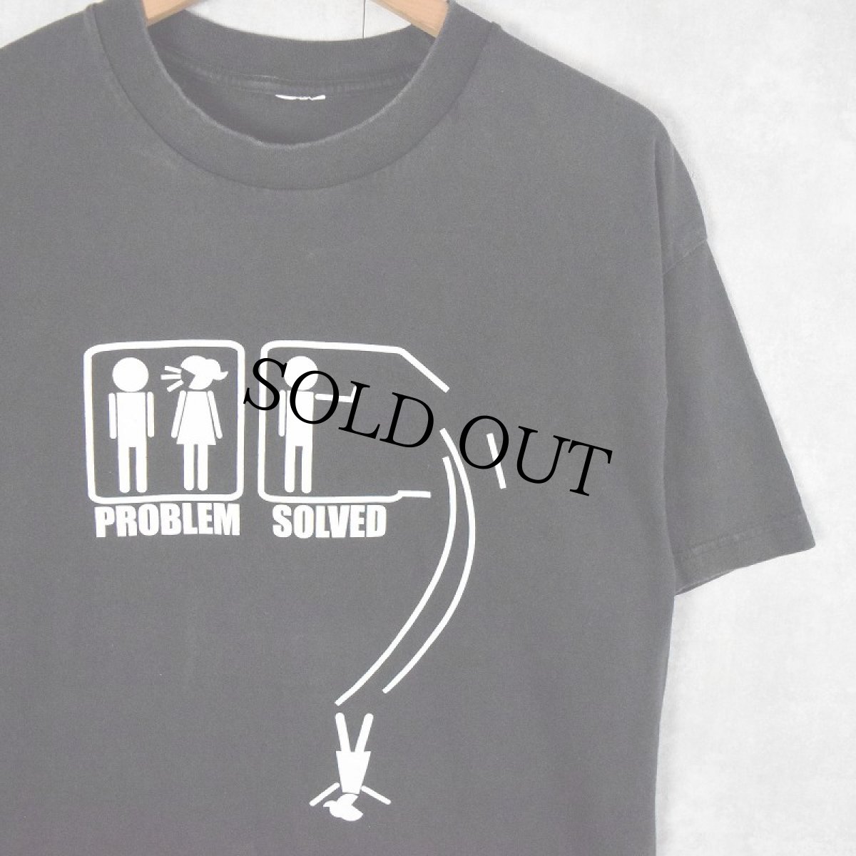 画像1: PROBLEM SOLVED ピクトグラム プリントTシャツ (1)