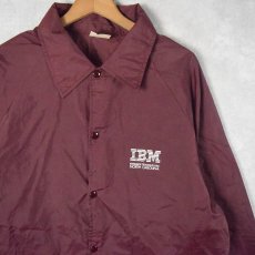画像1: IBM USA製 IT企業 ロゴプリント ナイロンコーチジャケット XL (1)