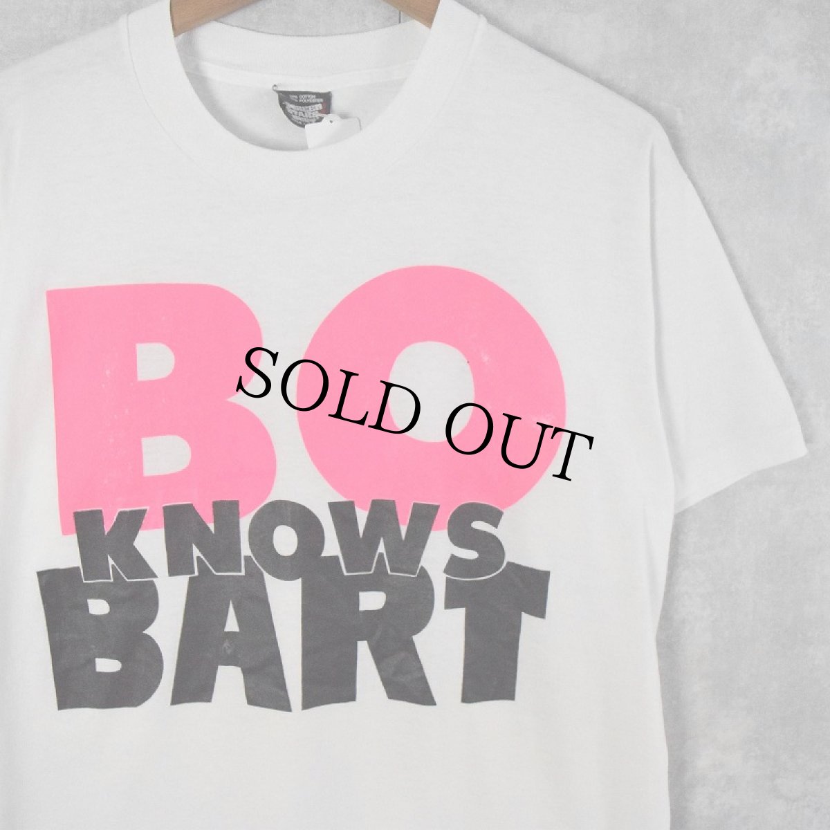 画像1: 80's USA製 "BO KNOWS BART" プリントTシャツ L (1)