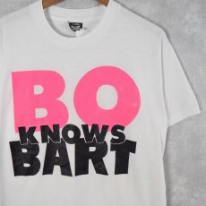 画像1: 80's USA製 "BO KNOWS BART" プリントTシャツ L (1)