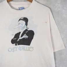 画像1: 90's Oat Willie's USA製 タバコショッププリントTシャツ XL (1)