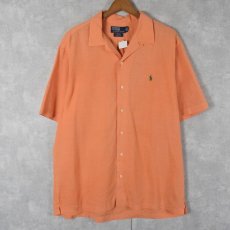 画像1: POLO Ralph Lauren "CURHAM CLASSIC FIT" リネン×コットン オープンカラーシャツ L (1)
