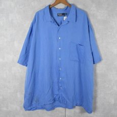 画像1: POLO Ralph Lauren リネン×シルク オープンカラーシャツ 4XB (1)