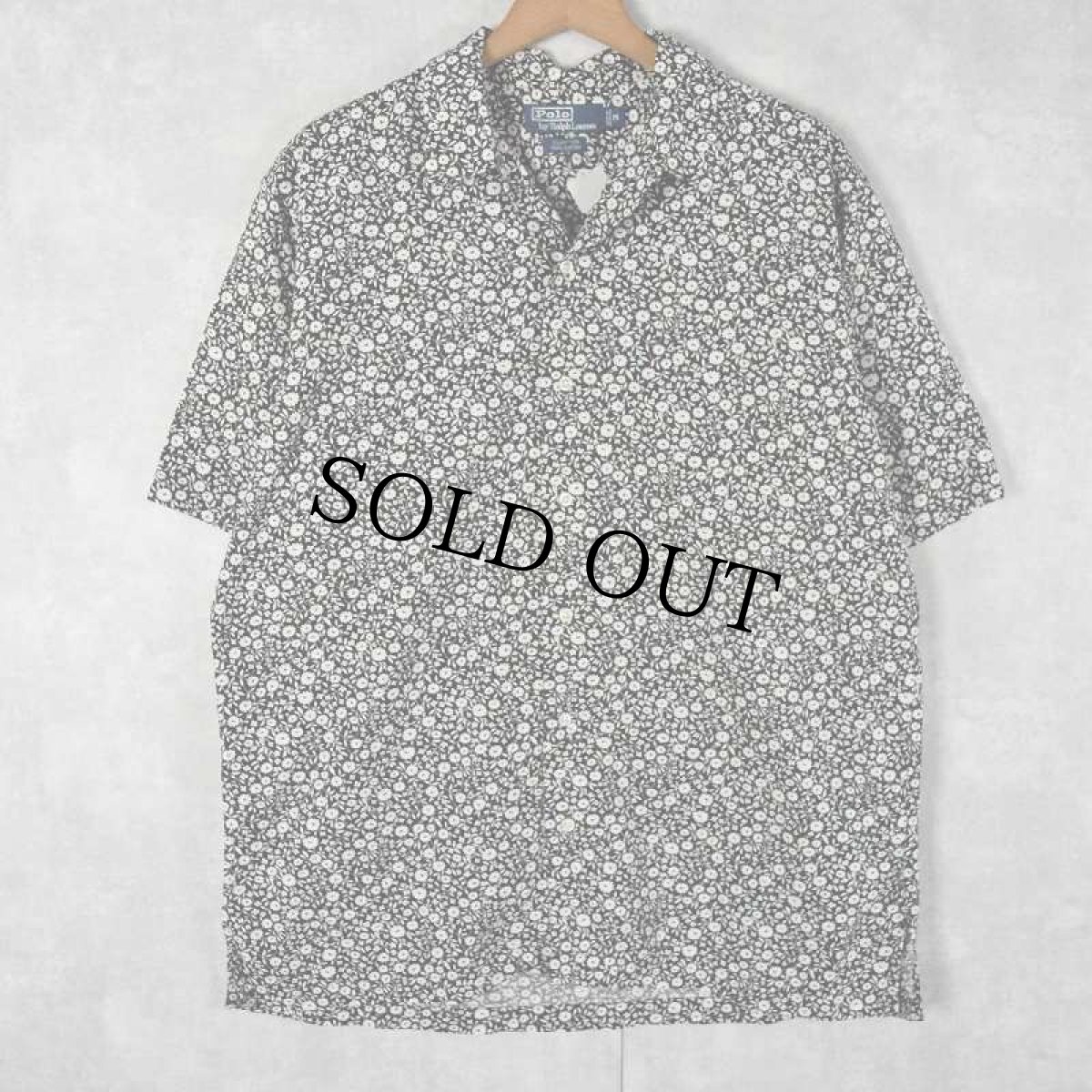 画像1: POLO Ralph Lauren "CLAYTON" 花柄 コットンオープンカラーシャツ M (1)