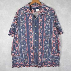 画像1: 90's〜 POLO Ralph Lauren "VINTAGE CAMP" ペイズリー柄 コットンオープンカラーシャツ XL (1)