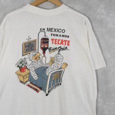 画像1: 90's TECATE イラストプリントTシャツ XL (1)