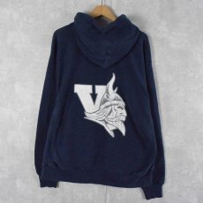 画像1: 2000's Champion REVERSE WEAVE バックプリントスウェット NAVY L (1)