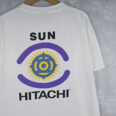 画像1: 90's HITACHI USA製 "SHARING THE VISION" 電機メーカー ロゴプリントTシャツ L (1)