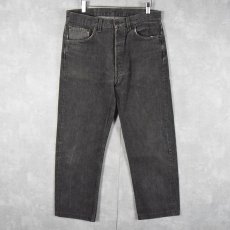 画像1: 90's Levi's 501 USA製 ブラックデニムパンツ W34 (1)