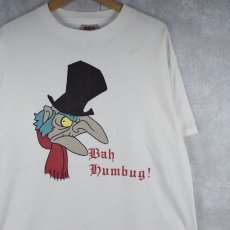 画像1: 【SALE】 90's A Christmas Carol USA製 "Bah Humbug!" 中編小説プリントTシャツ XL (1)