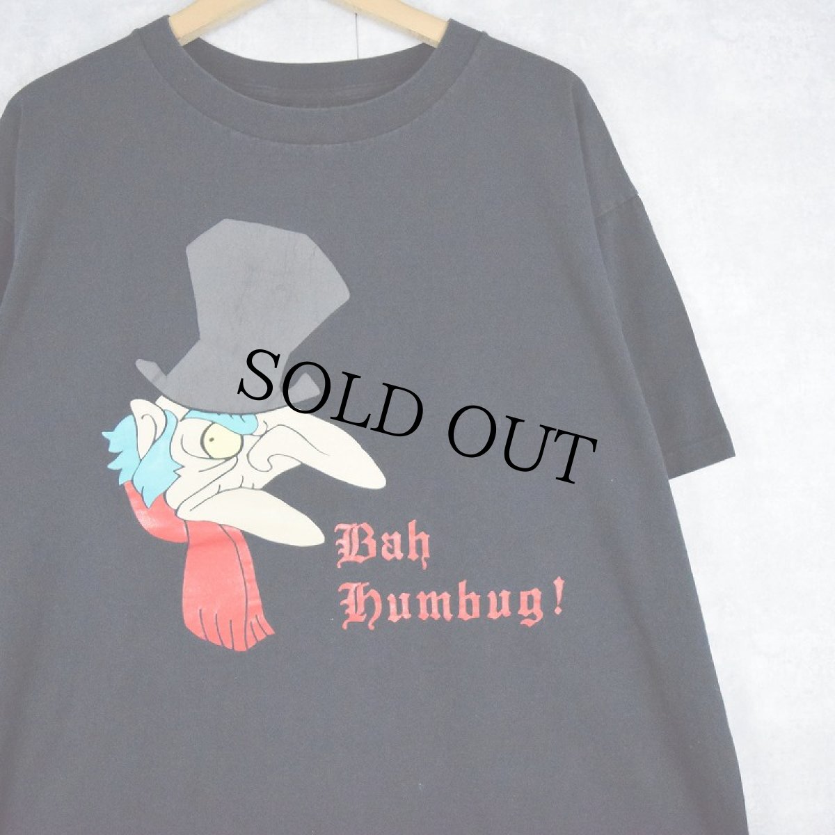 画像1: 90's A Chrisymas Carol USA製 "Bah Humbug!" 映画Tシャツ XL (1)