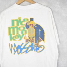画像1: 90's mossimo USA製 "nice monkey" プリントTシャツ L (1)