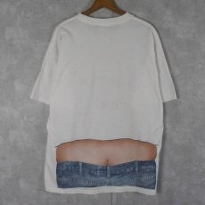 画像2: "just hangin' out" シュールイラストTシャツ XL (2)