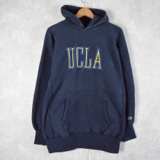 画像1: 90's Champion REVERSE WEAVE USA製 "UCLA" 刺繍スウェットフーディー XL (1)