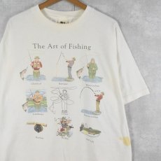画像1: "The Art Of Fishing" フィッシングイラストTシャツ XL (1)