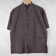 画像1: シルクチャイナシャツ M (1)