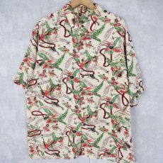 画像1: MELE KALIMAKA from Reyn Spooner 総柄レーヨンアロハシャツ XL (1)
