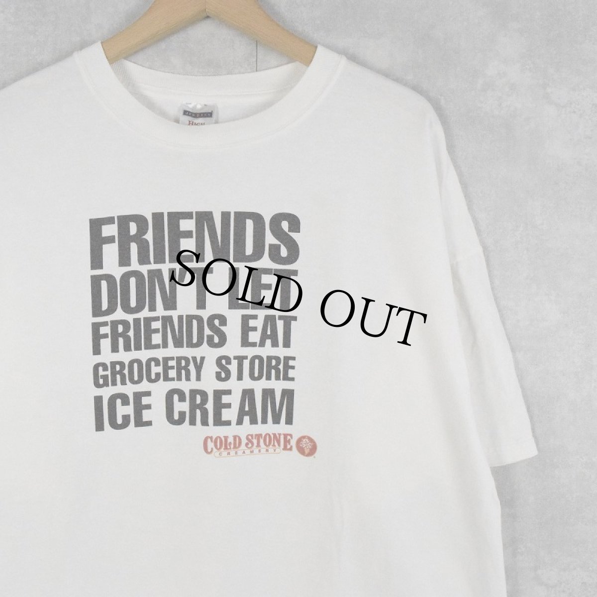 画像1: COLD STONE "FRIENDS DON'T LET..." アイスクリームメーカーTシャツ XL (1)
