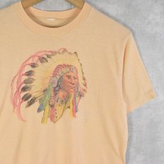 画像1: 80's インディアンプリントTシャツ  (1)
