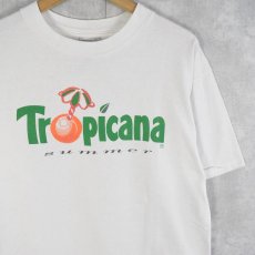 画像1: 90's Tropicana USA製 飲料メーカーロゴプリントTシャツ XL (1)
