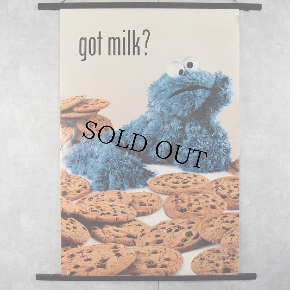 画像1: 1997 COOKIE MONSTER "got milk?"  Poster (1)