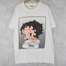 画像1: 90's Betty Boop "got milkパロディ" キャラクタープリントTシャツ (1)