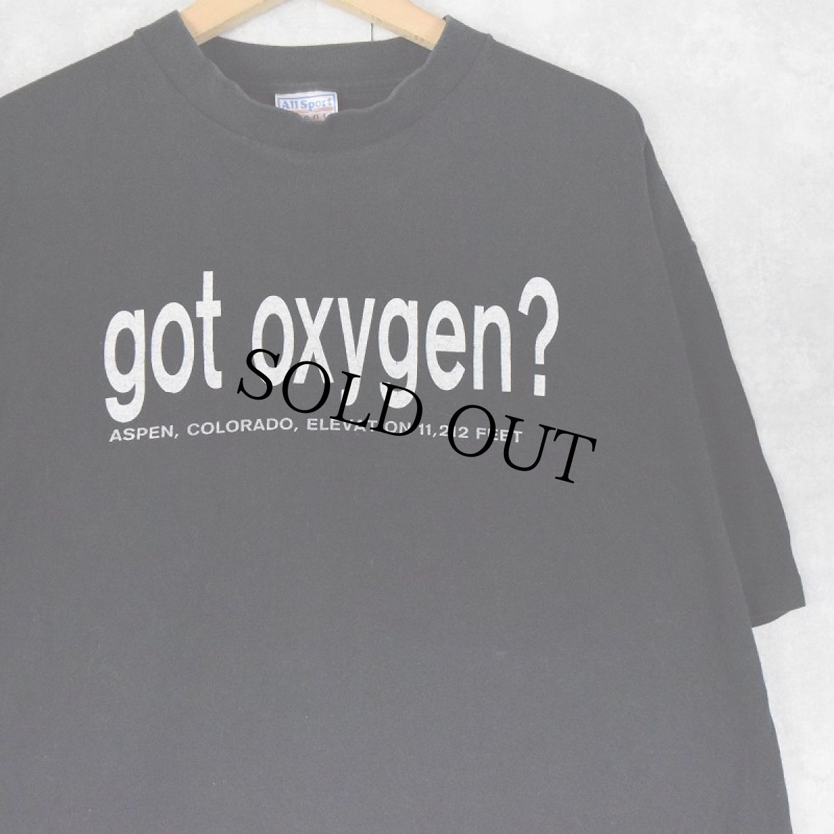 画像1: 90's "got oxygen?" パロディTシャツ XL (1)