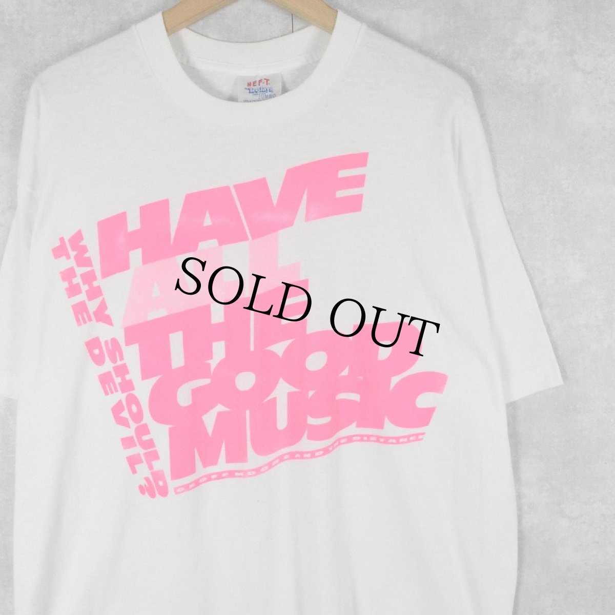 画像1: 【SALE】 90's USA製 "HAVE ALL THE GOOD MUSIC" プリントTシャツ (1)