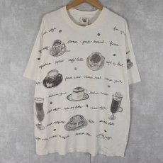 画像1: 90's rel-e-vant products USA製 コーヒーイラストTシャツ XL (1)