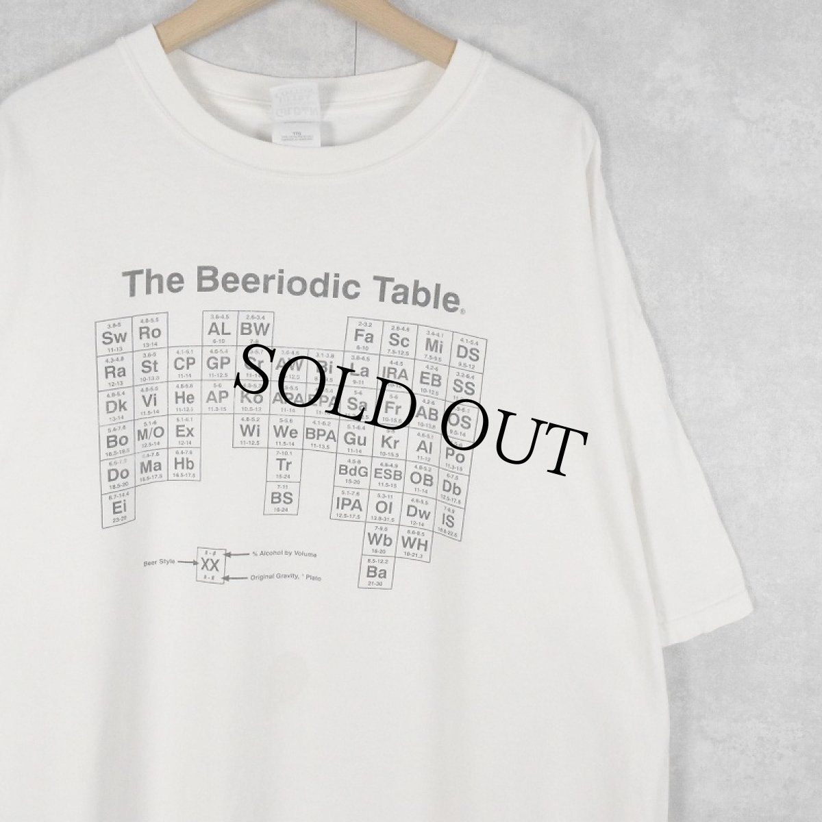 画像1: "The Beeriodic Table" 周期表プリントTシャツ XXL (1)