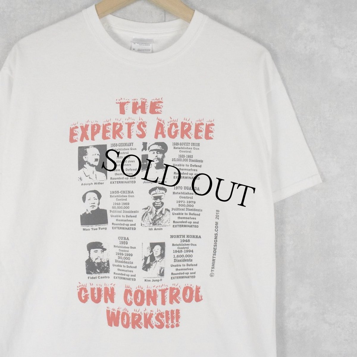 画像1: "THE EXPERTS AGREE GUN SONTROL WORKS!!!" 政治家プリントTシャツ M (1)