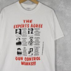 画像1: "THE EXPERTS AGREE GUN SONTROL WORKS!!!" 政治家プリントTシャツ M (1)
