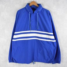 画像1: 90's GAP ボーダー柄 ナイロンプルオーバージャケット L (1)