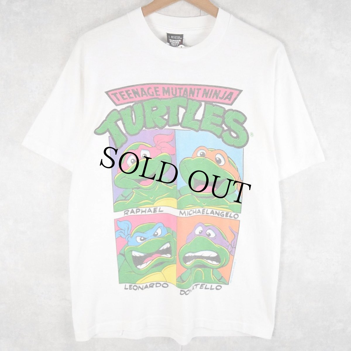 画像1: 90's Teenage Mutant Ninja Turtles USA製 アニメキャラクタープリントTシャツ L (1)