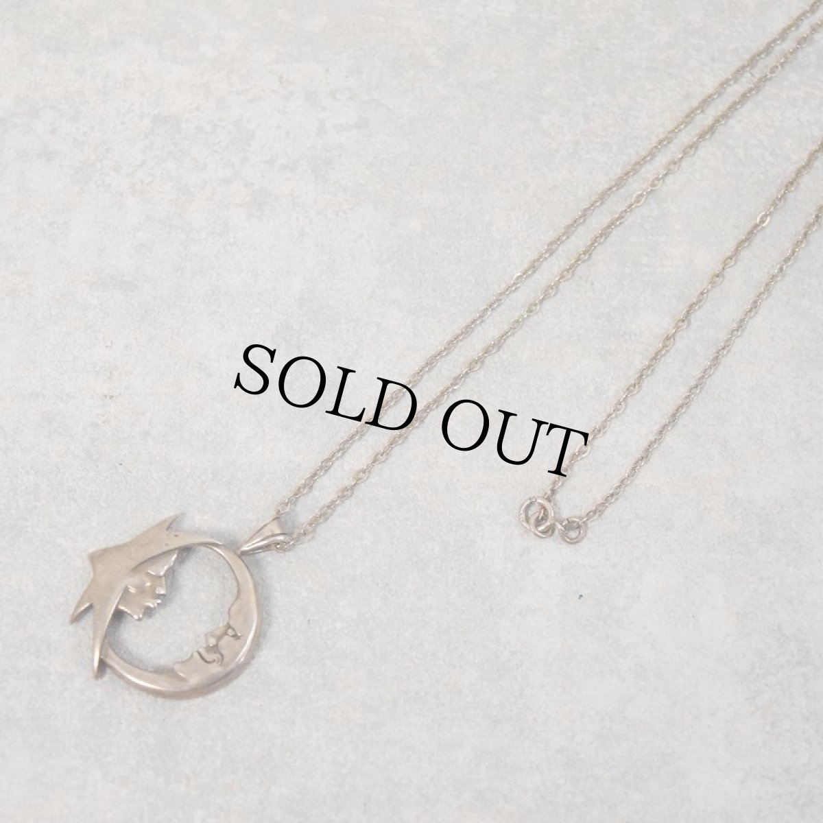 画像1: 【SALE】 SILVER925 月&星モチーフ ネックレス (1)