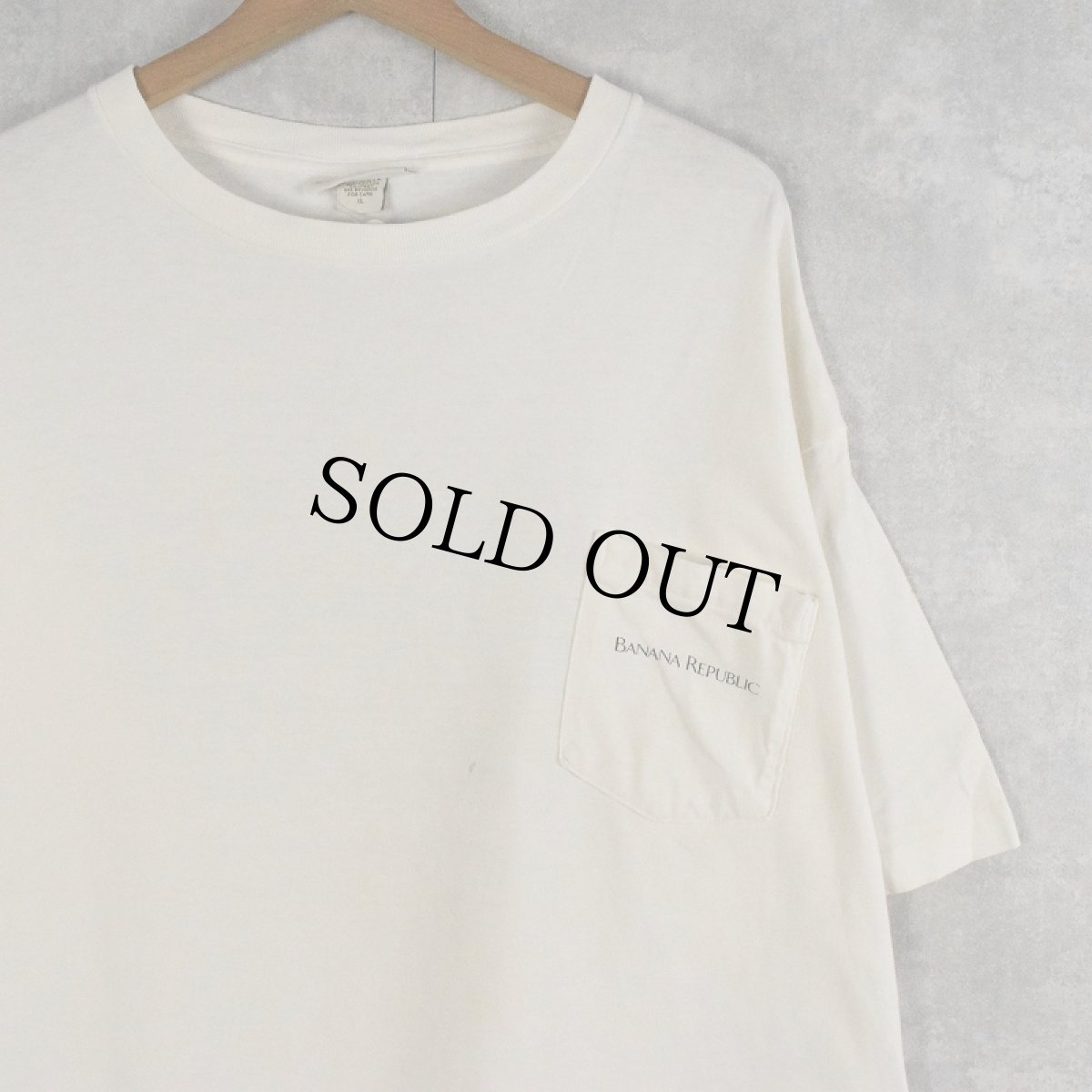 画像2: 90's BANANA REPUBLIC USA製 アニマルプリント ポケットTシャツ L (2)