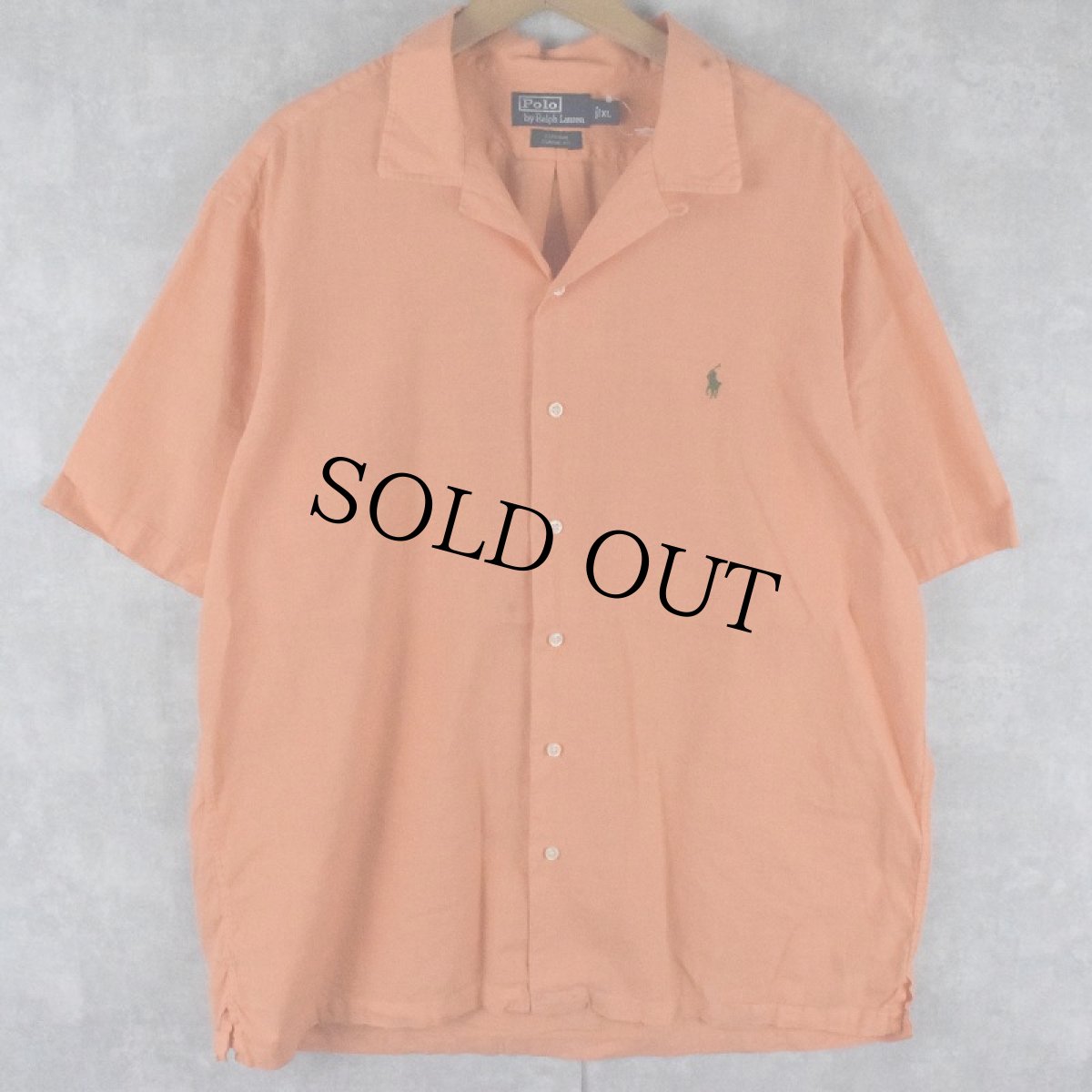 画像1: POLO Ralph Lauren "CURHAM" リネン×コットン オープンカラーシャツ XL (1)