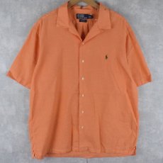 画像1: POLO Ralph Lauren "CURHAM" リネン×コットン オープンカラーシャツ XL (1)