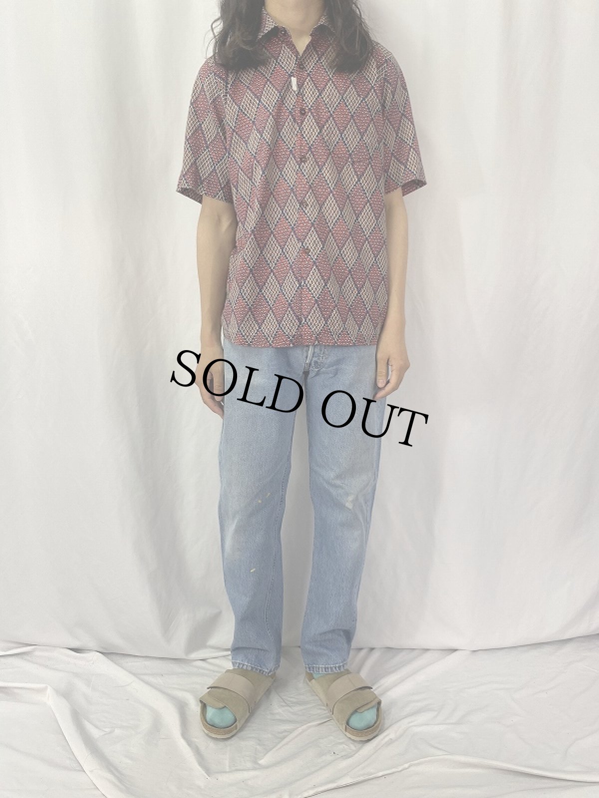 画像4: 60〜70's Sincere bailor 総柄シャツ (4)