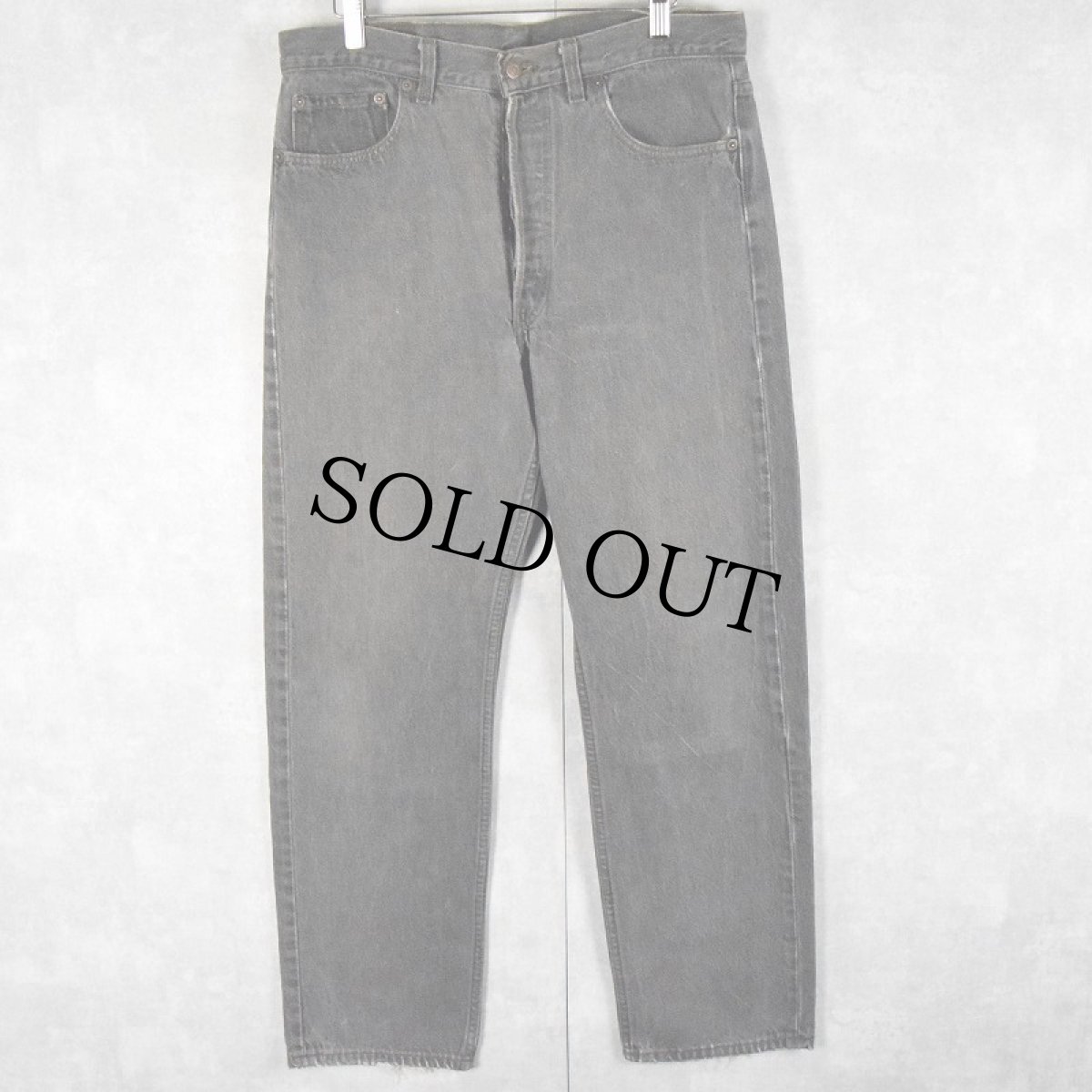 画像1: 90's Levi's 501 USA製 ブラックデニムパンツ W33 (1)