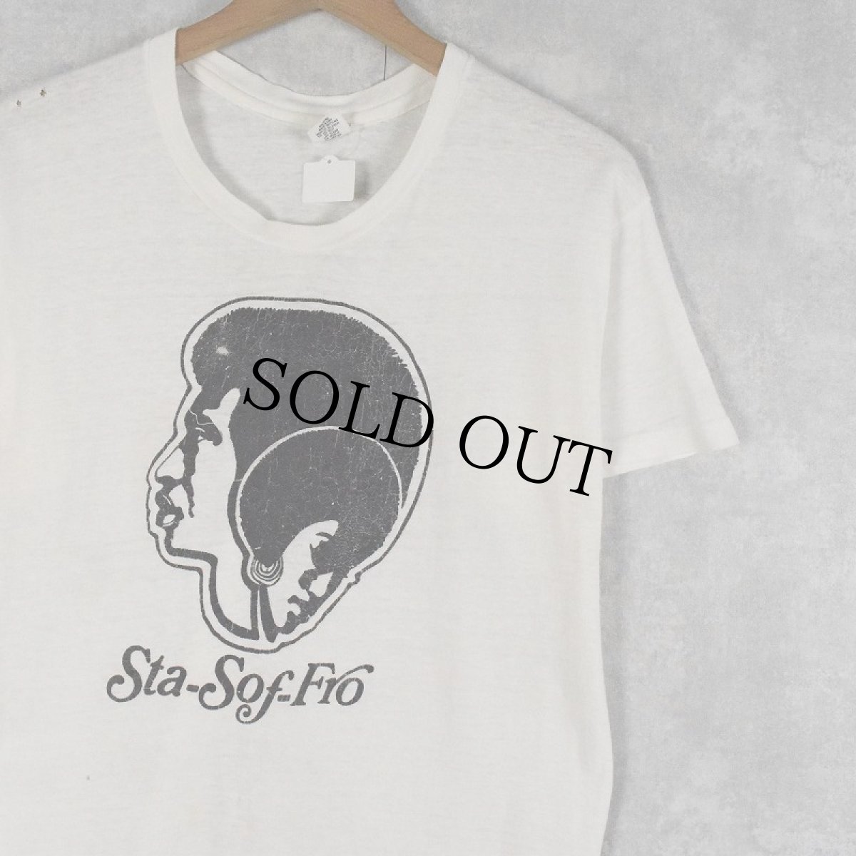 画像1: 70's Sta-Sof-Fro USA製 美容メーカープリントTシャツ L (1)