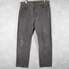 画像1: 80's Levi's 501 USA製 ブラックデニムパンツ W34 (1)