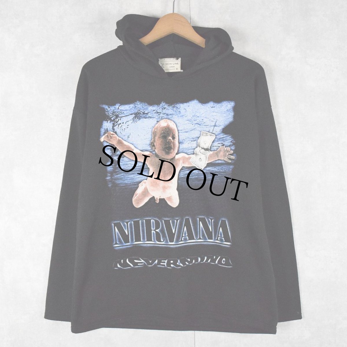 画像1: NIRVANA "NEVERMIND" ロックバンドプリントスウェットフーディー S (1)