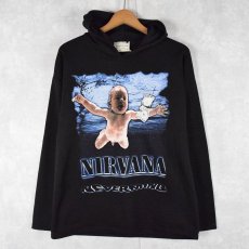 画像1: NIRVANA "NEVERMIND" ロックバンドプリントスウェットフーディー S (1)