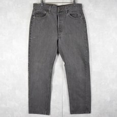 画像1: 80's Levi's 501 USA製 ブラックデニムパンツ W34 (1)