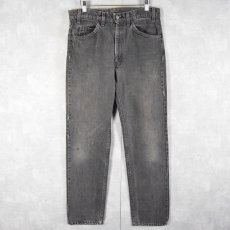 画像1: 80's Levi's 505 USA製 ブラックデニムパンツ W32 (1)